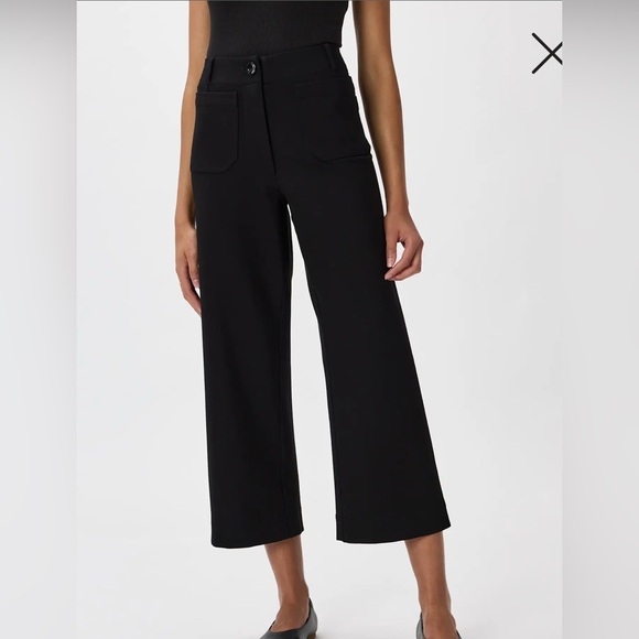 Quince Ultra-Stretch Ponte Cropped Wide Leg Pants - Picture 1 of 3